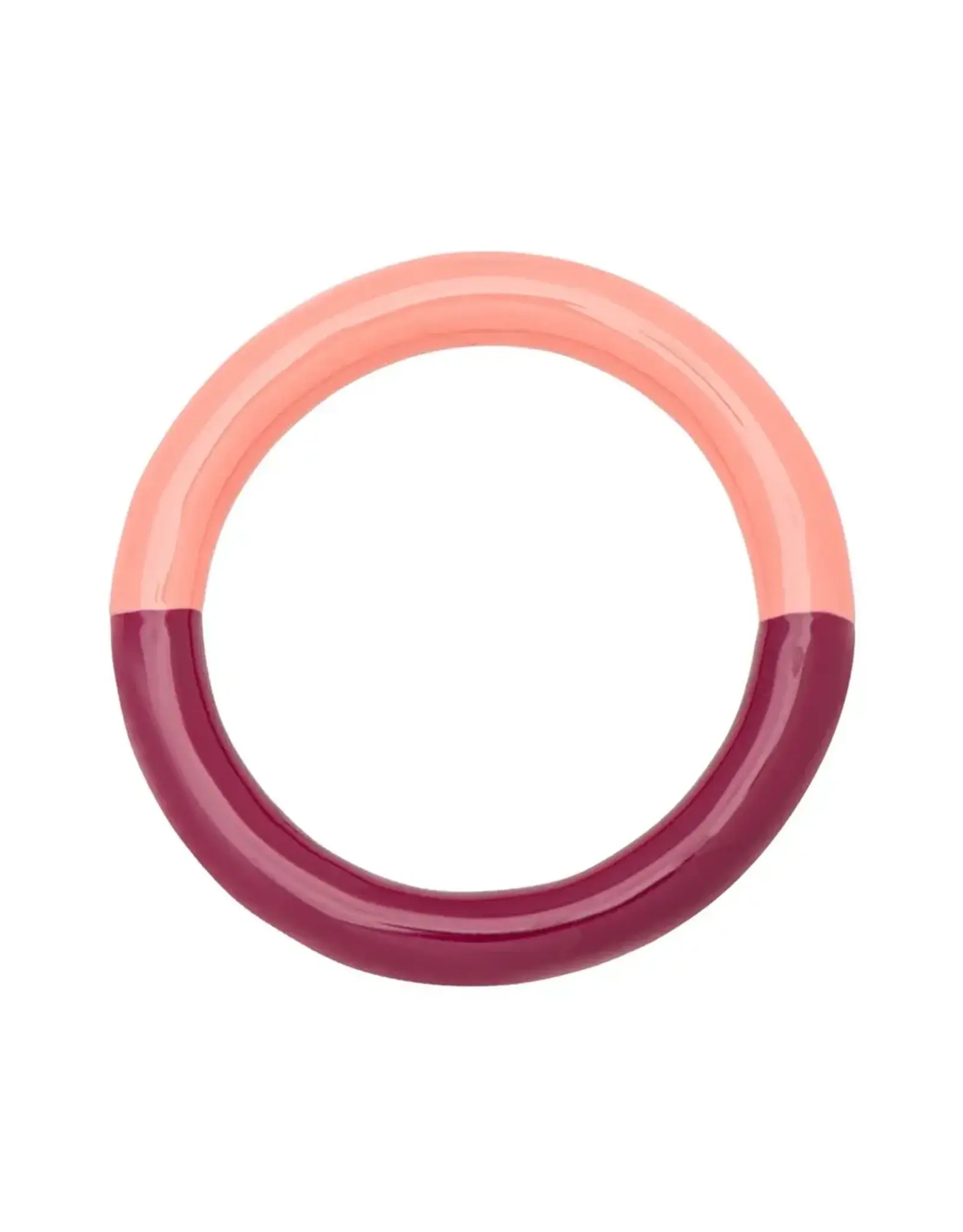 Lulu Copenhagen Double Color Ring - Burnt Coral/ Plum