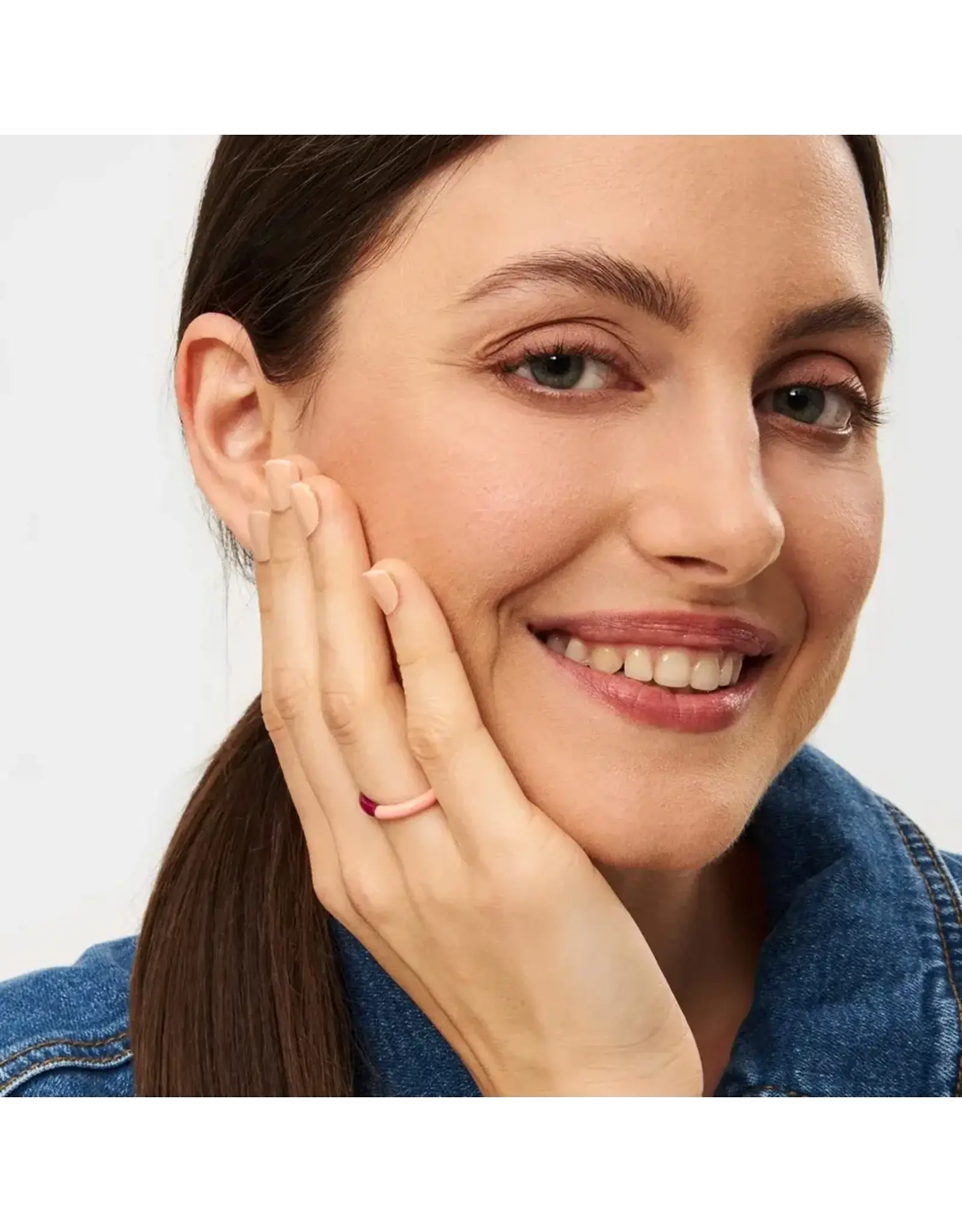 Lulu Copenhagen Double Color Ring - Burnt Coral/ Plum