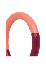 Lulu Copenhagen Double Color Ring - Burnt Coral/ Plum