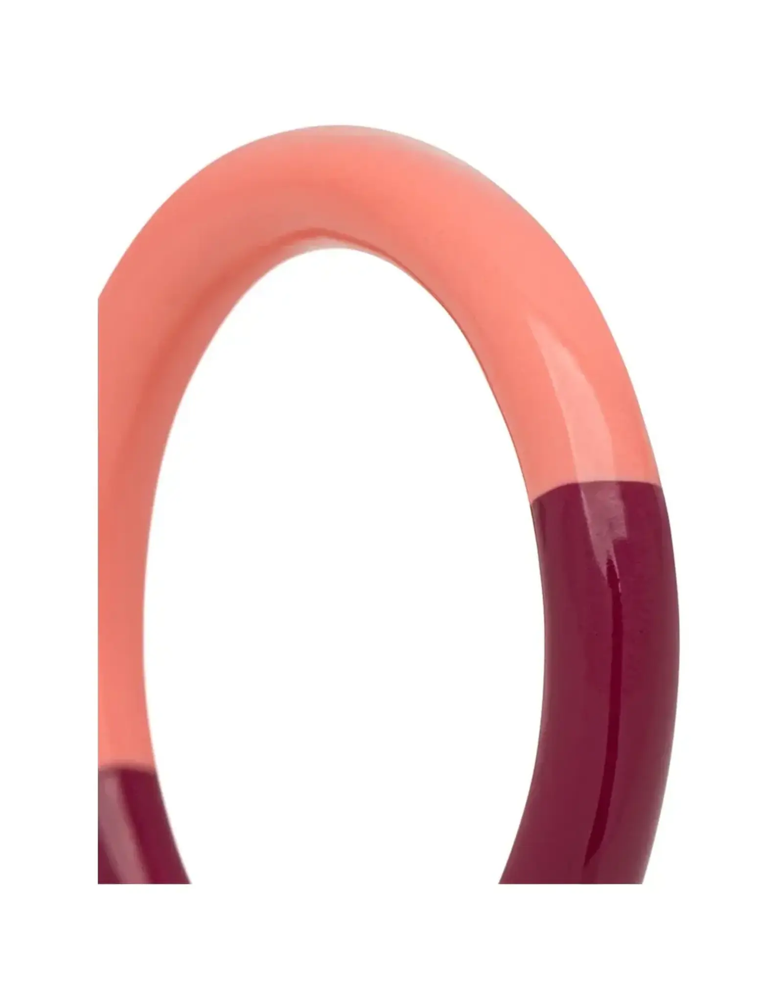 Lulu Copenhagen Double Color Ring - Burnt Coral/ Plum