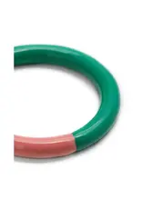 Lulu Copenhagen Double Color Ring - Light Green/ Burnt Coral