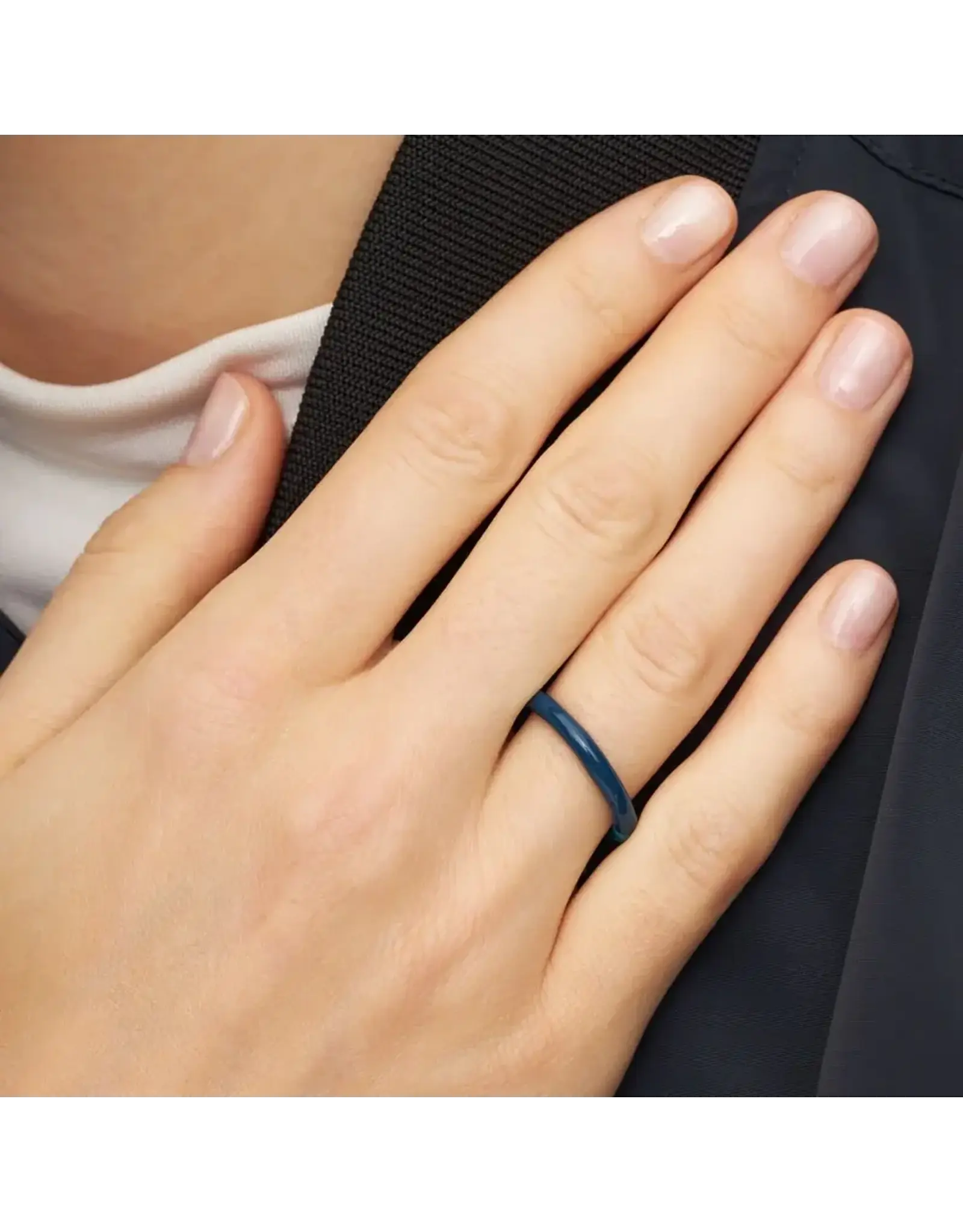 Lulu Copenhagen Double Color Ring - Retro Dark Blue/ Retro Blue