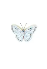 Trovelore Broche - White Morpho Butterfly - 4x6cm