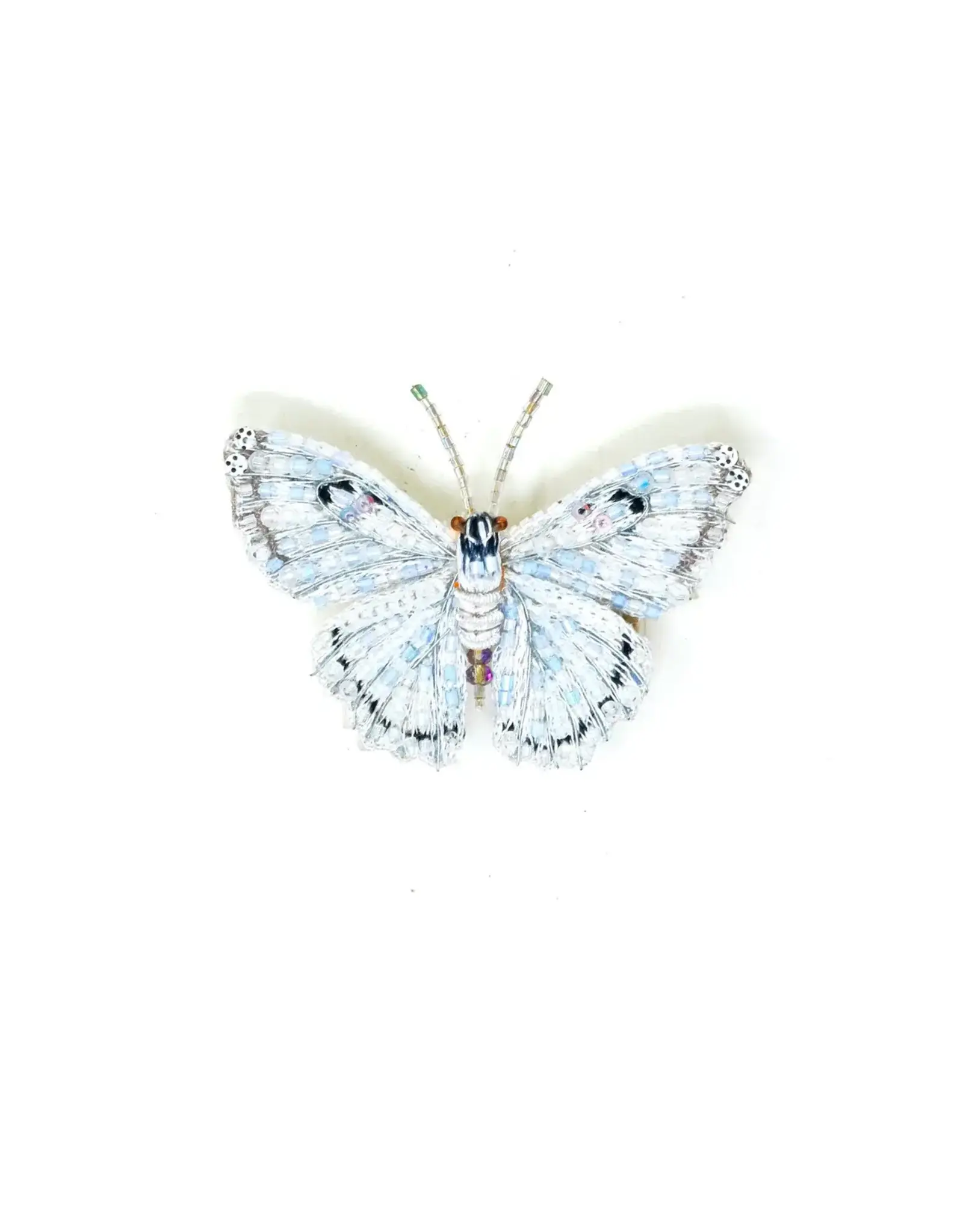 Trovelore Broche - White Morpho Butterfly - 4x6cm
