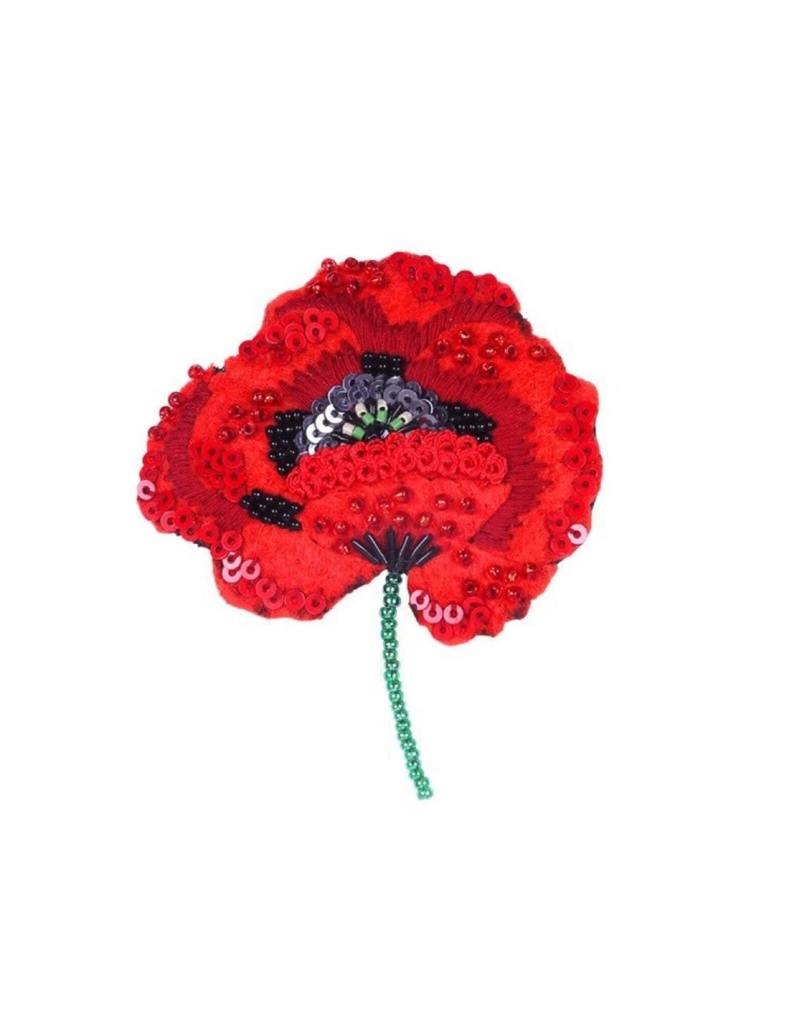 Trovelore Broche - Red Poppy - 7 x 5,7cm