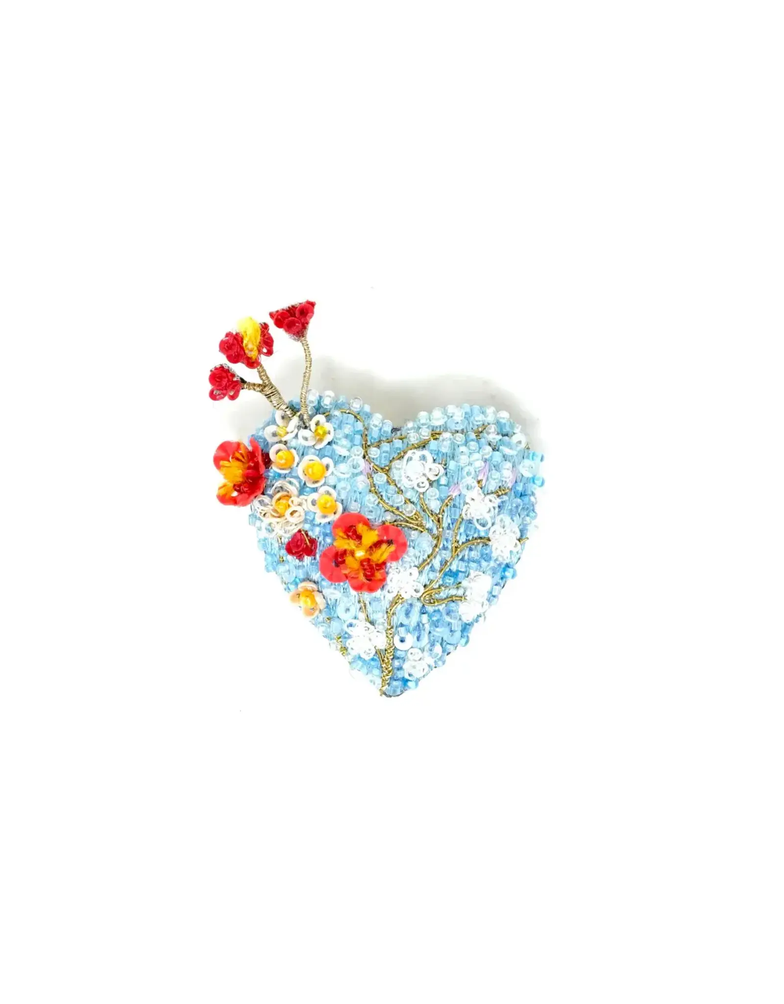 Trovelore Broche - Heart Blossoms - 4x5cm