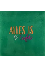 Yett Tegeltje - Alles is liefde, Hardgroen/Oranje - 10x10