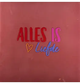 Yett Tegeltje - Alles is liefde, Roze/Rood - 10x10