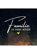 Yett Tegeltje - Familie is voor altijd, Goud/Creme - 10x10