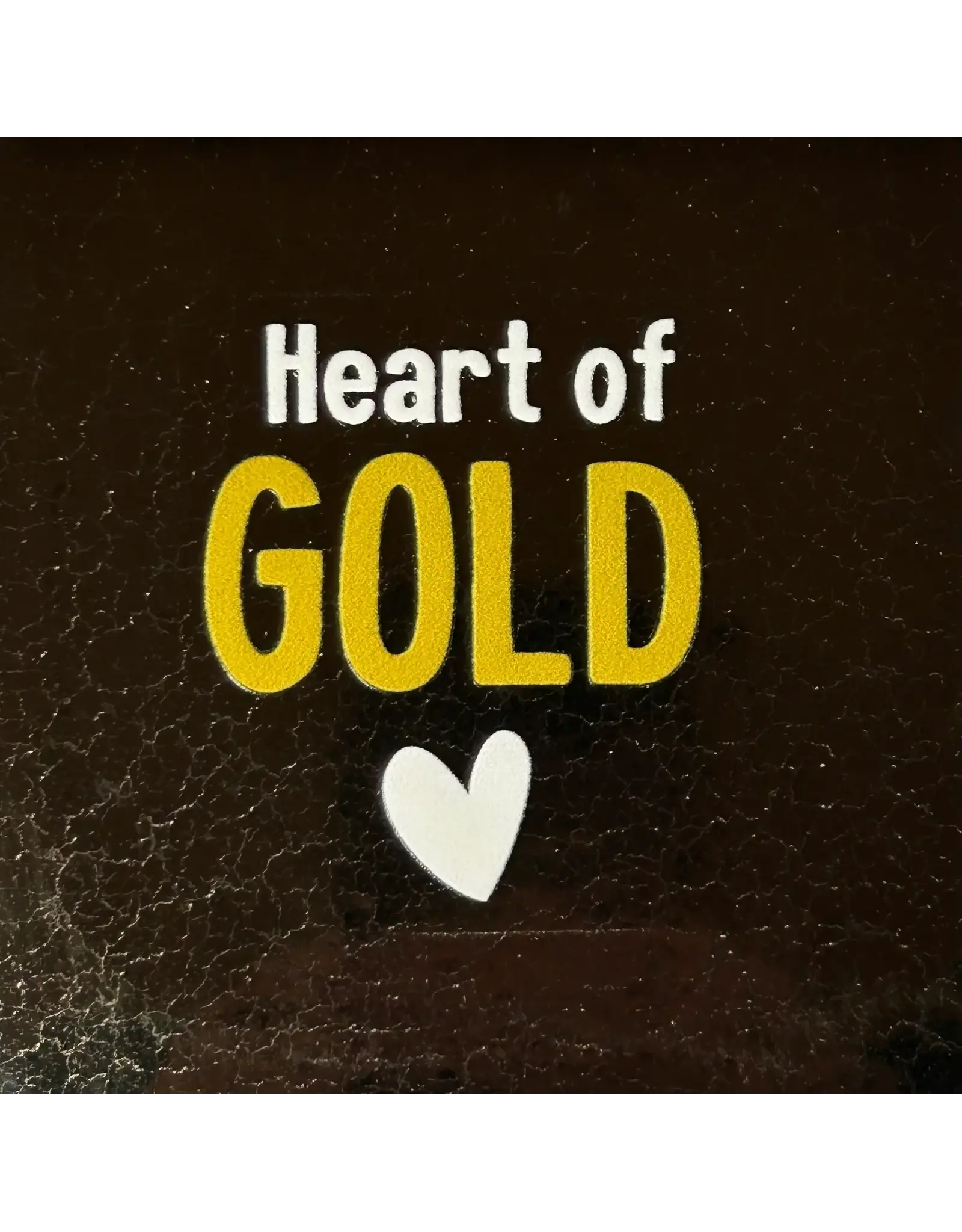 Yett Tegeltje - Heart of Gold, Goud/Goud - 10x10