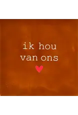 Yett Tegeltje - Ik hou van ons, Terra/Crème - 10x10