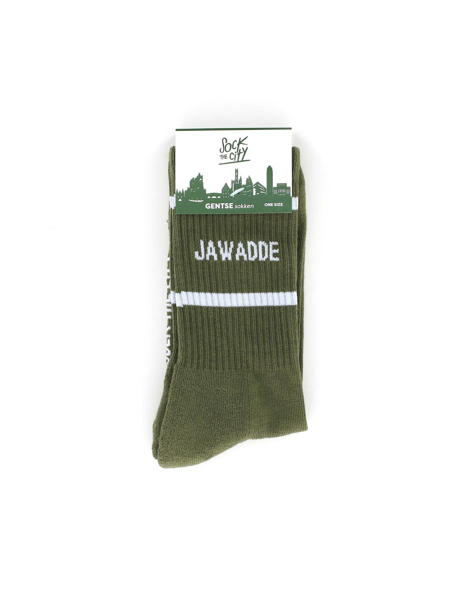 Sock The City Gentse sokken - Jawadde, Khaki - Katoen - One size