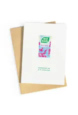 Studio Zwoane Wenskaart - Getikketakt om je te ontmoeten - Dubbele kaart + Envelop