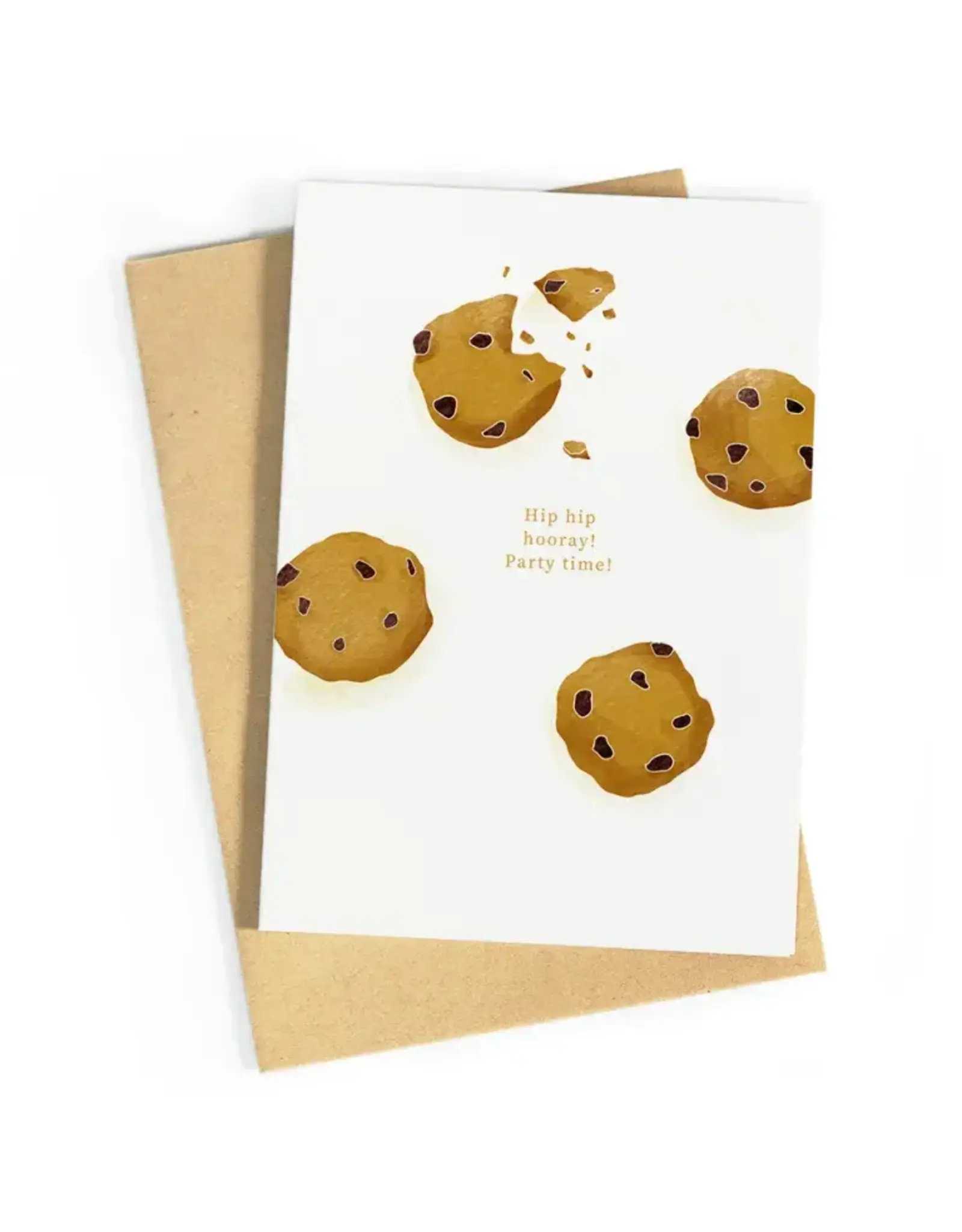 Studio Zwoane Wenskaart - Hip hip hooray! Party time! - Dubbele kaart + Envelop