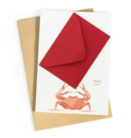 Studio Zwoane Wenskaart - Happy one! - Dubbele kaart + Envelop