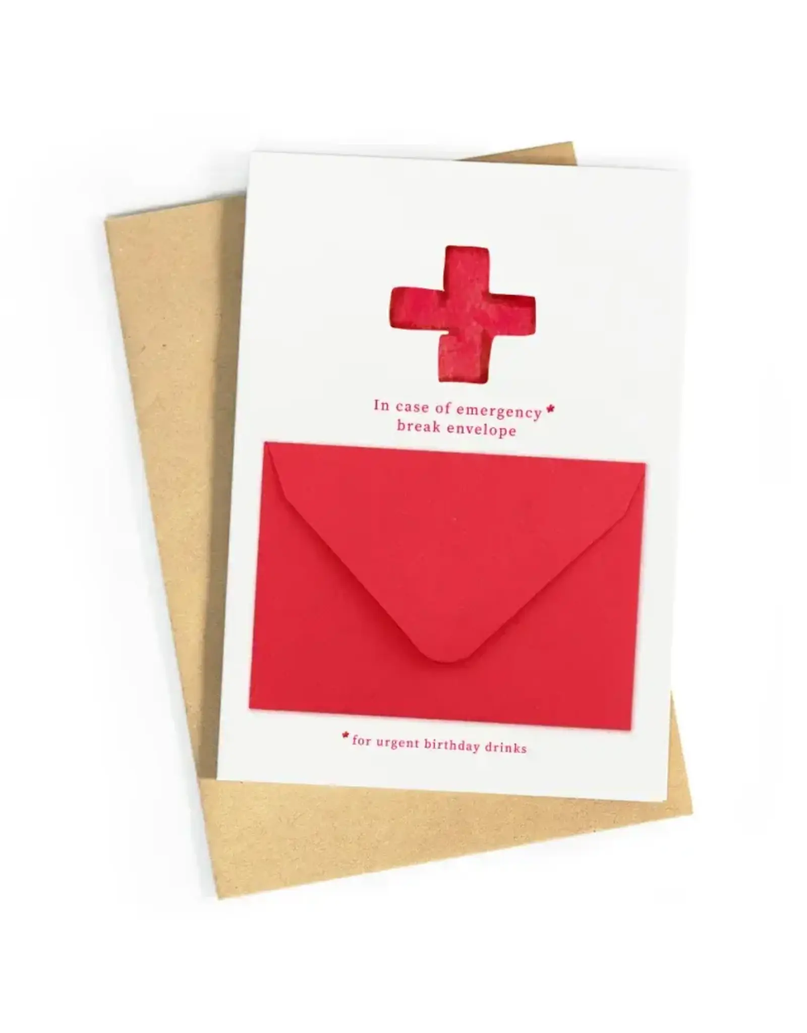 Studio Zwoane Wenskaart - In case of emergency - Dubbele kaart + Envelop
