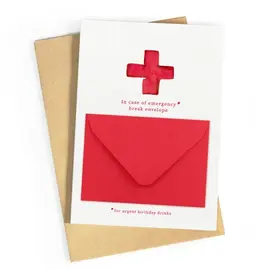 Studio Zwoane Wenskaart - In case of emergency - Dubbele kaart + Envelop