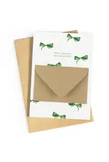 Studio Zwoane Wenskaart - Klein cadeautje gestrikt - Dubbele kaart + Envelop