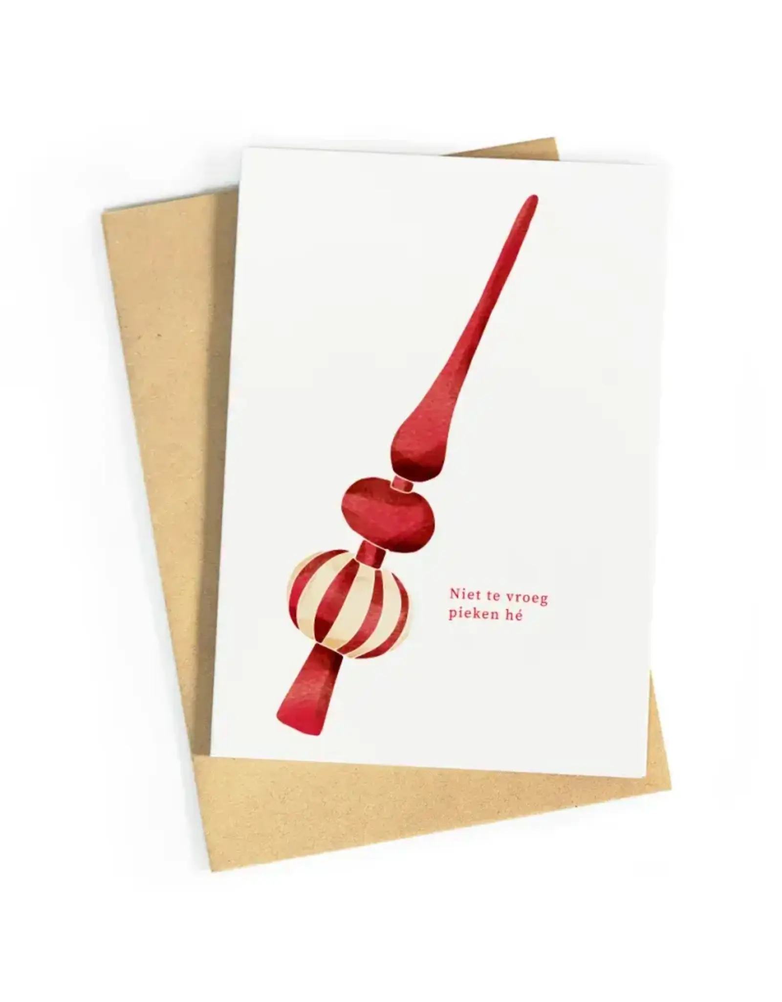 Studio Zwoane Wenskaart - Niet te vroeg pieken hé - Dubbele kaart + Envelop