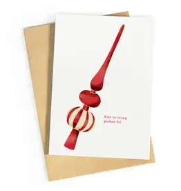 Studio Zwoane Wenskaart - Niet te vroeg pieken hé - Dubbele kaart + Envelop