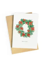 Studio Zwoane Wenskaart - Warm Wishes - Dubbele kaart + Envelop