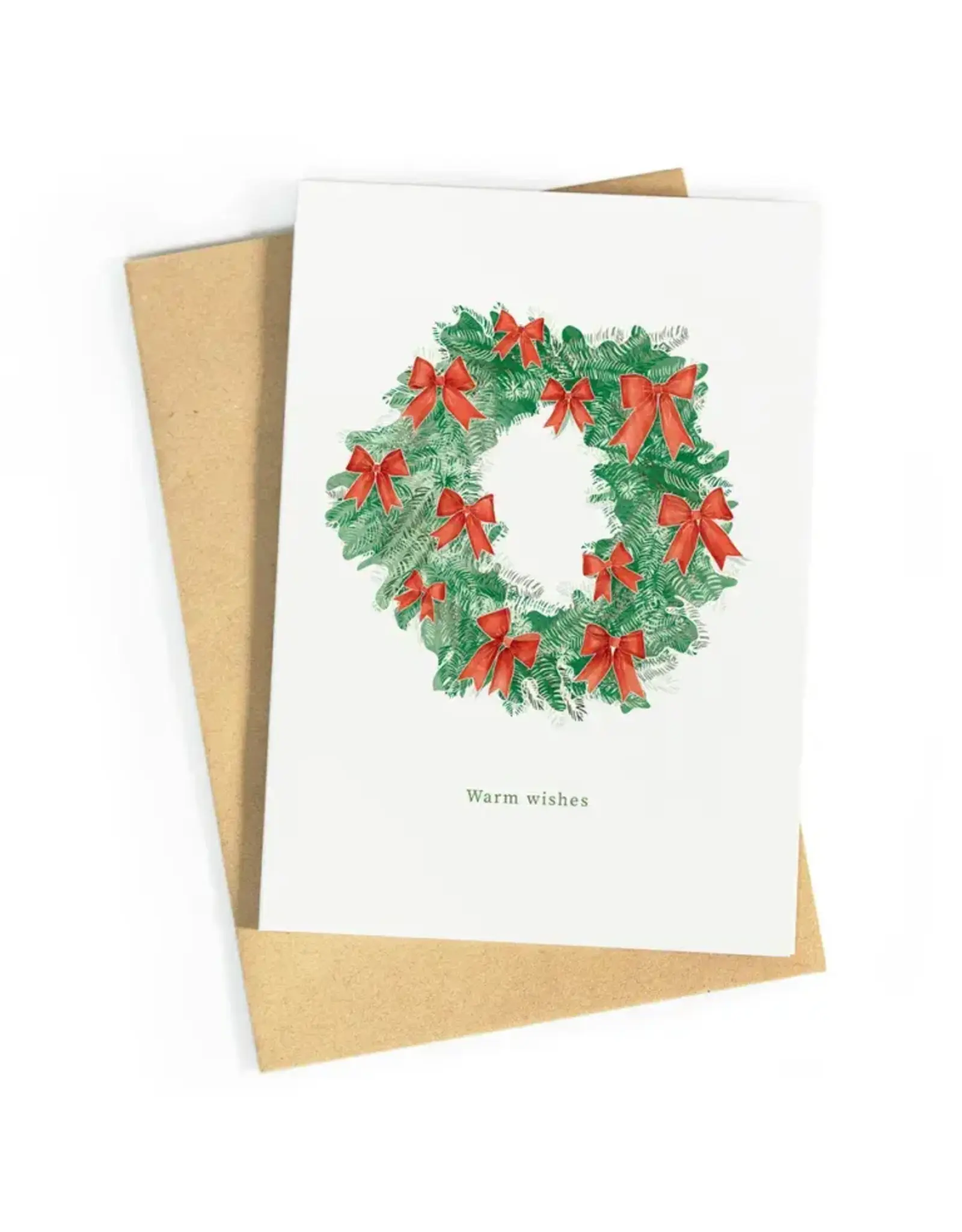 Studio Zwoane Wenskaart - Warm Wishes - Dubbele kaart + Envelop