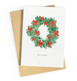 Studio Zwoane Wenskaart - Warm Wishes - Dubbele kaart + Envelop