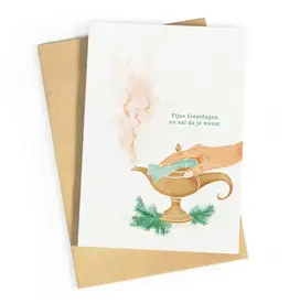 Studio Zwoane Wenskaart - Kerst - Aal da je wenst - Dubbele kaart + Envelop
