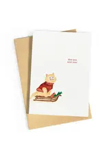 Studio Zwoane Wenskaart - Slee you next year - Dubbele kaart + Envelop