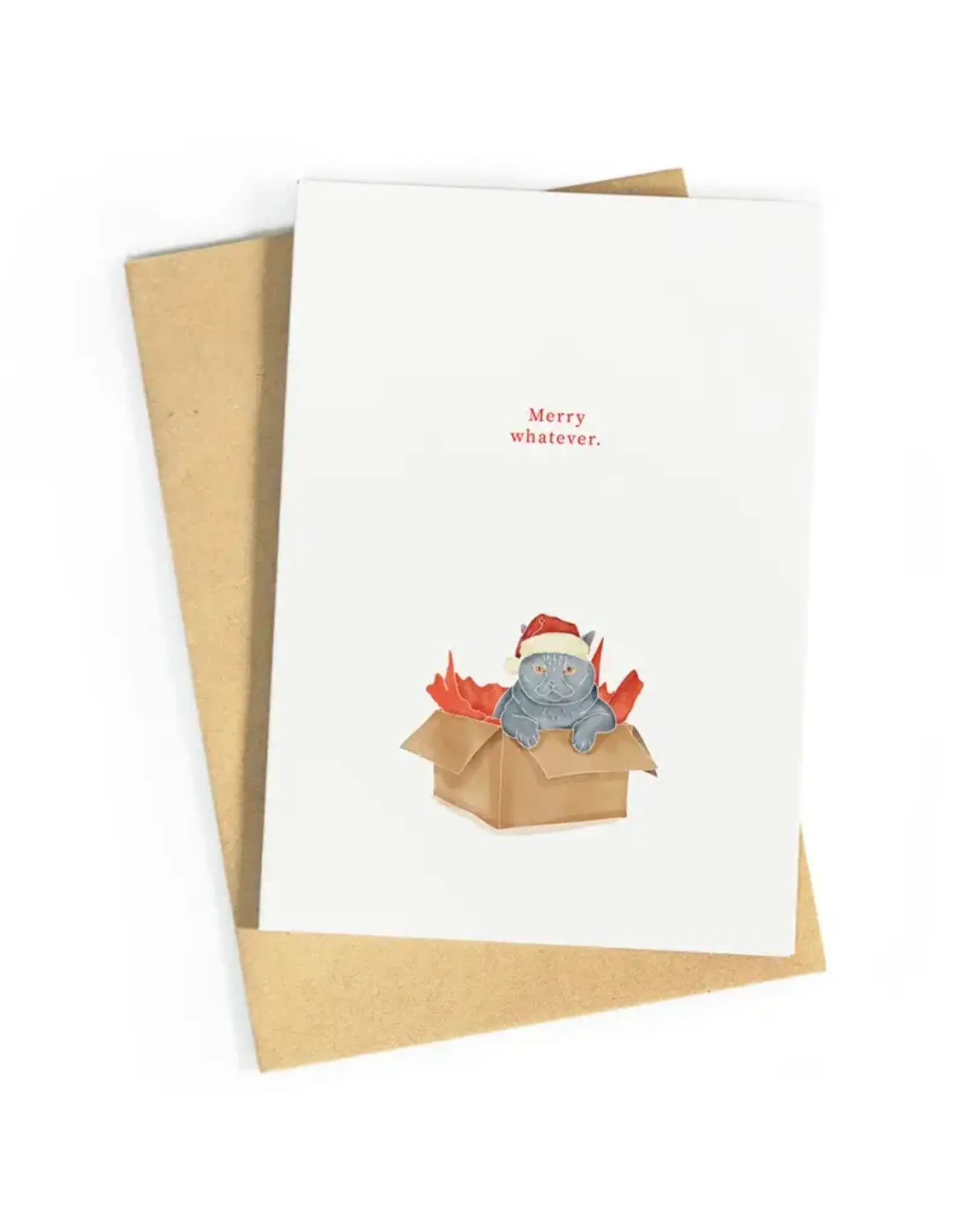 Studio Zwoane Wenskaart - Merry Whatever - Dubbele kaart + Envelop