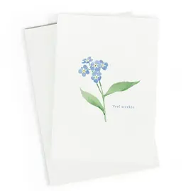 Studio Zwoane Wenskaart - Vergeet me nietje, Veel sterkte  - Dubbele kaart + Envelop