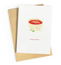 Studio Zwoane Wenskaart - Soeper gedaan! - Dubbele kaart + Envelop