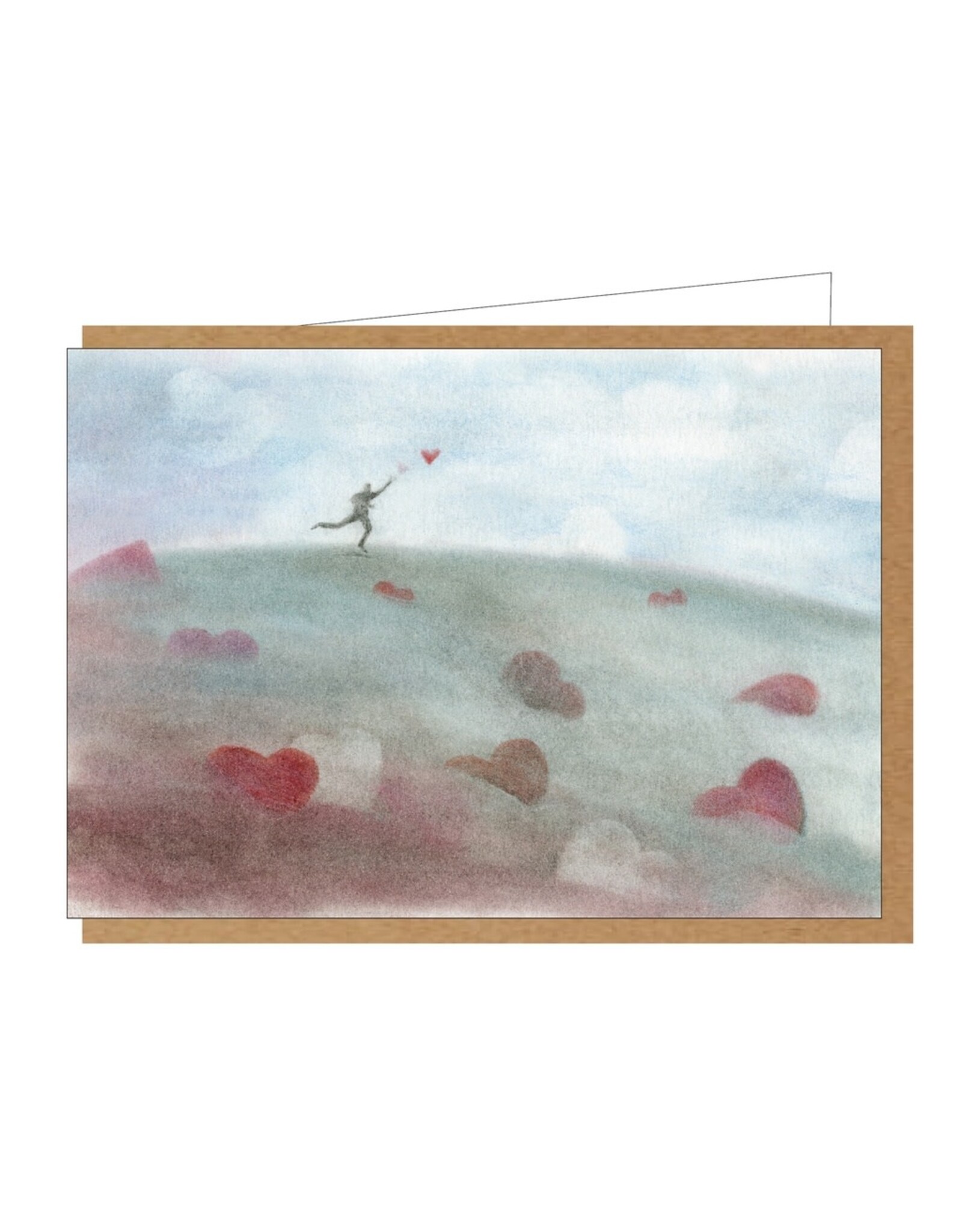 Lieve Claesen Wenskaart - Hartjeveld - Dubbele kaart + Envelop