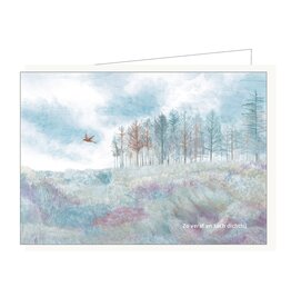 Lieve Claesen Wenskaart - Zo veraf en toch dichtbij - Dubbele kaart + Envelop