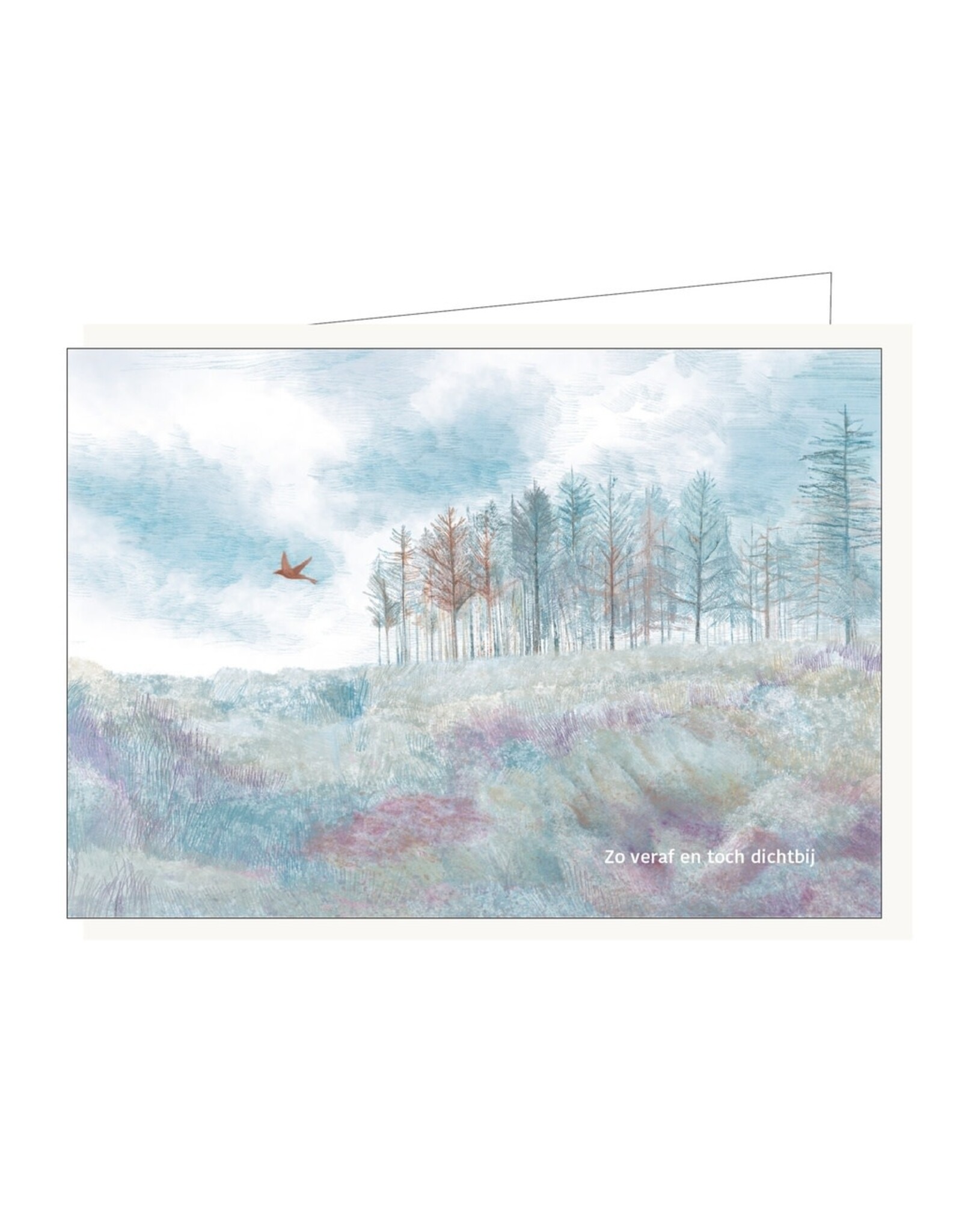 Lieve Claesen Wenskaart - Zo veraf en toch dichtbij - Dubbele kaart + Envelop