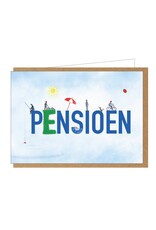 Lieve Claesen Wenskaart - Pensioen - Dubbele kaart + Envelop