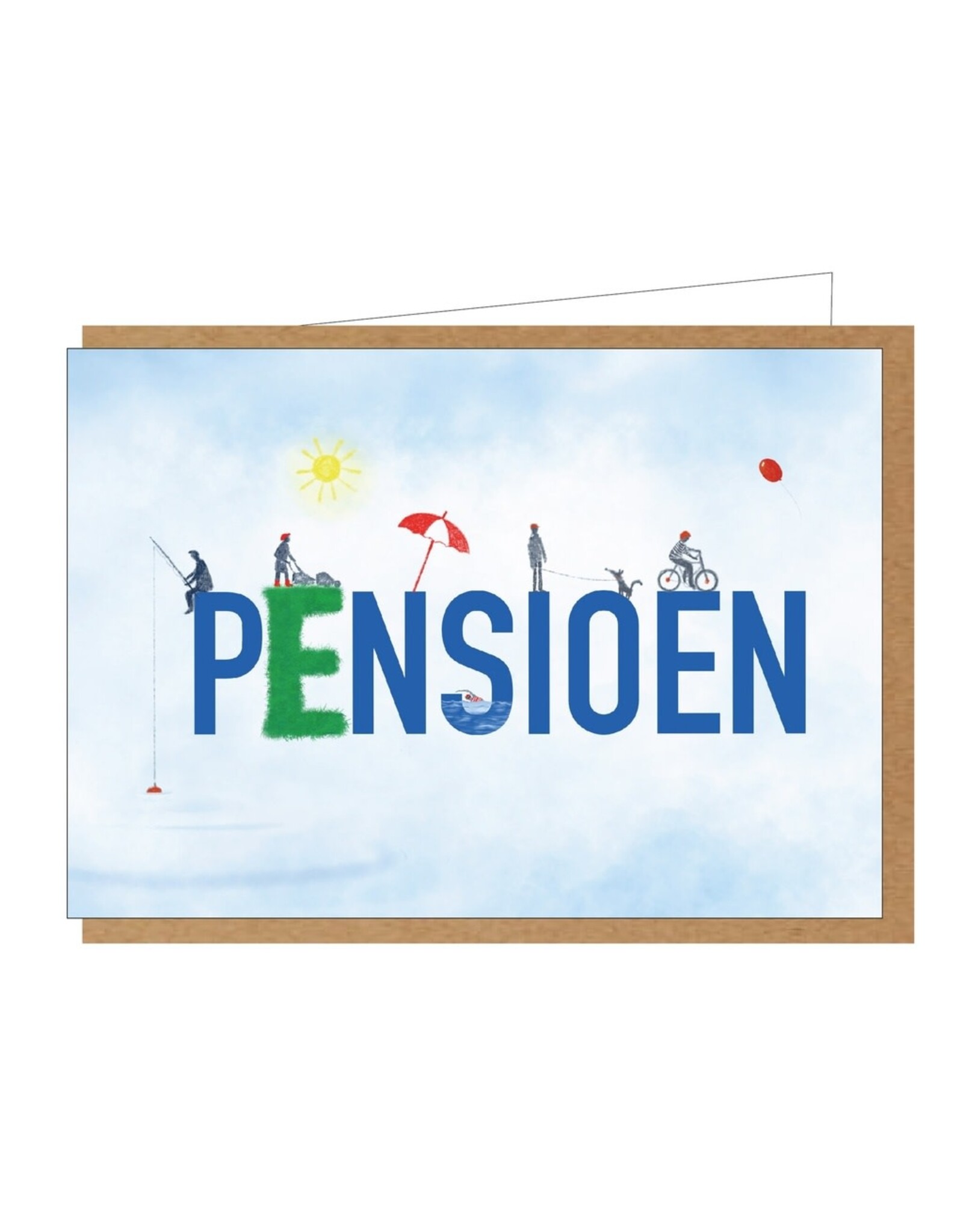 Lieve Claesen Wenskaart - Pensioen - Dubbele kaart + Envelop