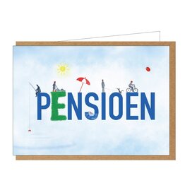 Lieve Claesen Wenskaart - Pensioen - Dubbele kaart + Envelop