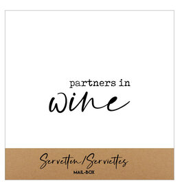 Mail-Box Servetten - Partners in wine - 12,5x12,5cm - 15st