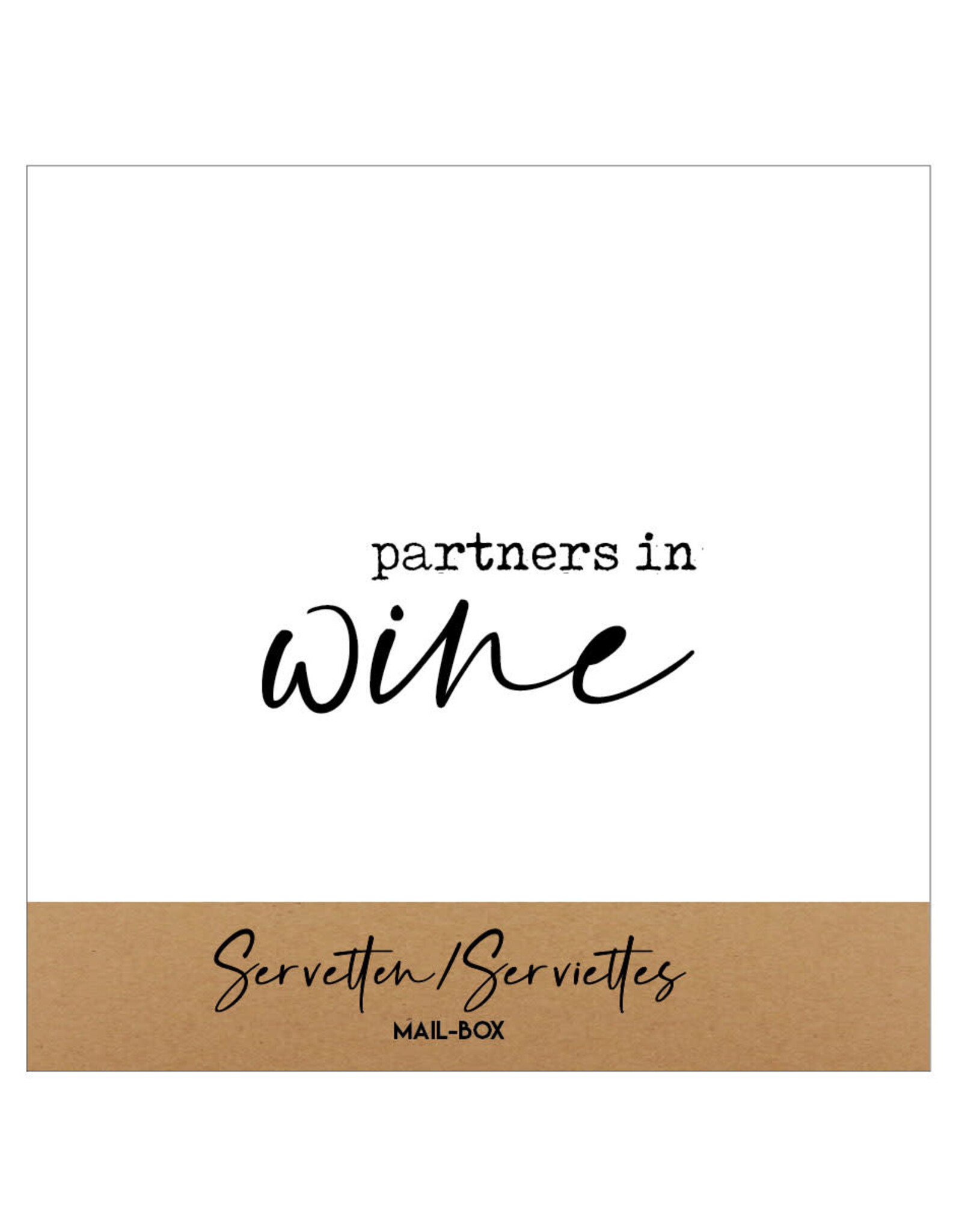 Mail-Box Servetten - Partners in wine - 12,5x12,5cm - 15st