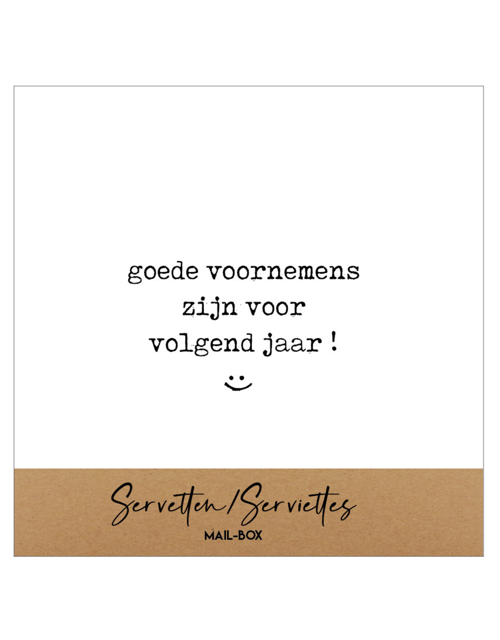 Mail-Box Servetten - Goede voornemens zijn voor volgend jaar - 12,5 x 12,5 cm - 15st