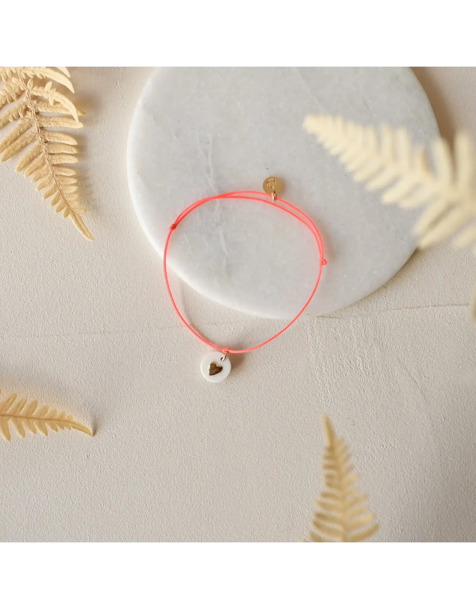 Baubels Armband - Coeur, Fluo rose