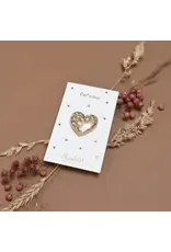 Baubels Pin - Hartje Wit/Goud