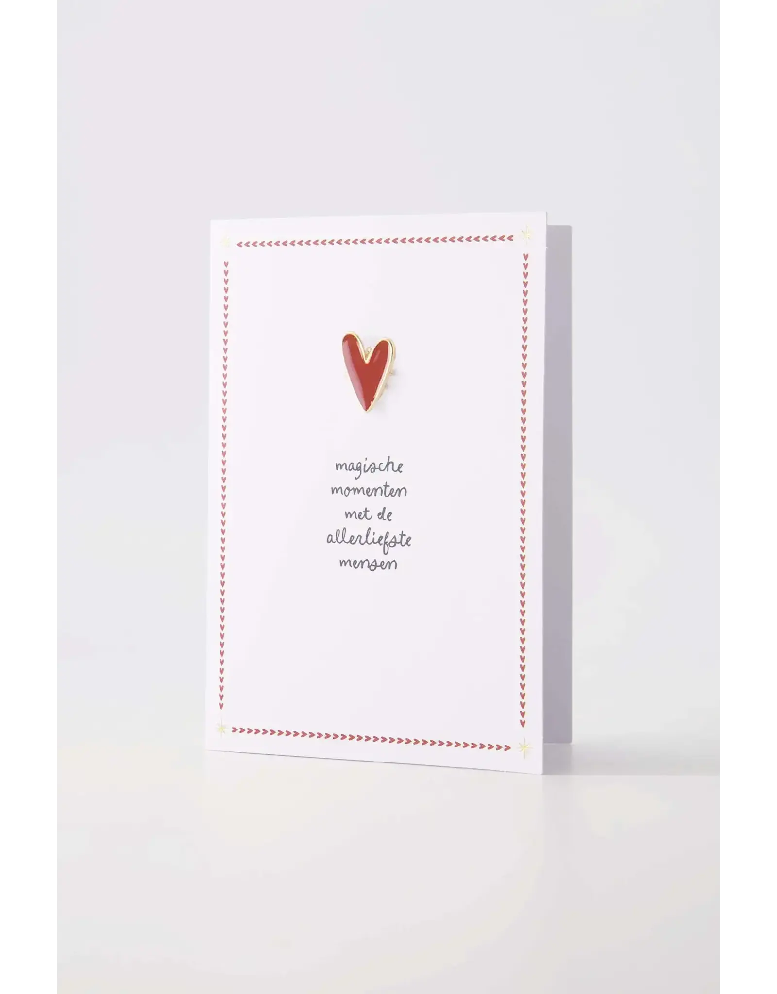 Zusss Wenskaart - Broche, Magische Momenten -  Dubbele kaart + Envelop