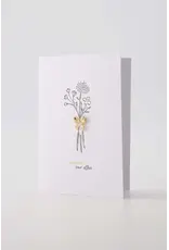 Zusss Wenskaart - Broche, Strikje Bedankt - Dubbele kaart + Envelop