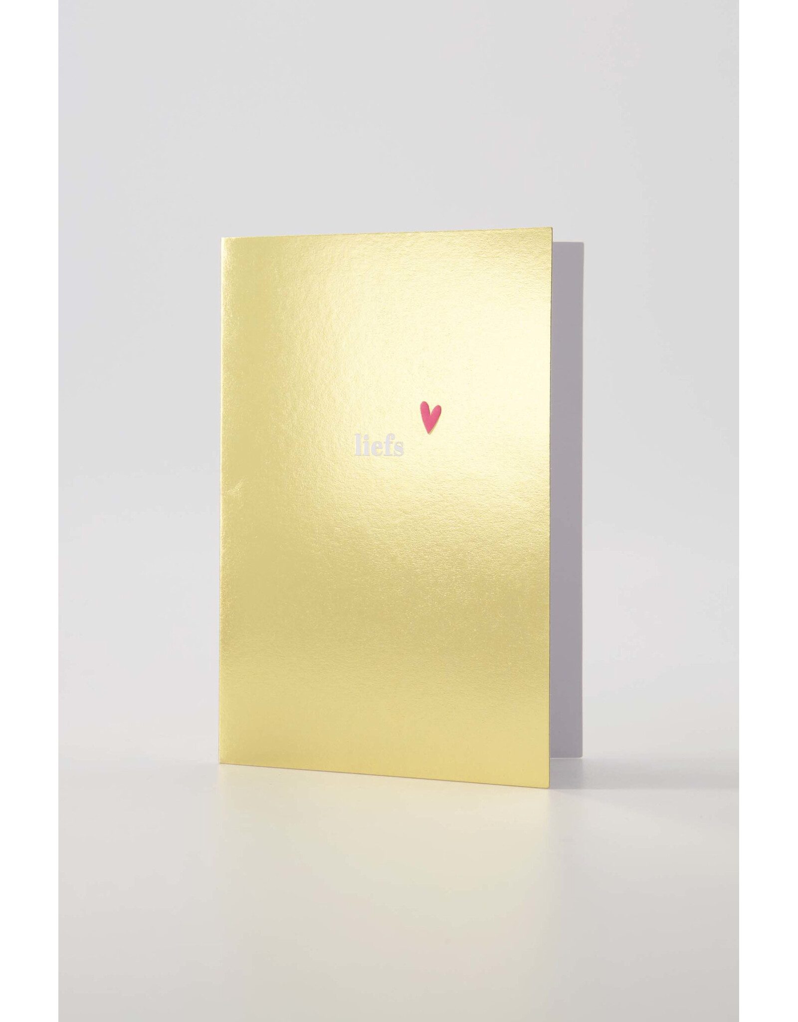 Zusss Wenskaart - Liefs, Goud - Dubbele kaart + Envelop