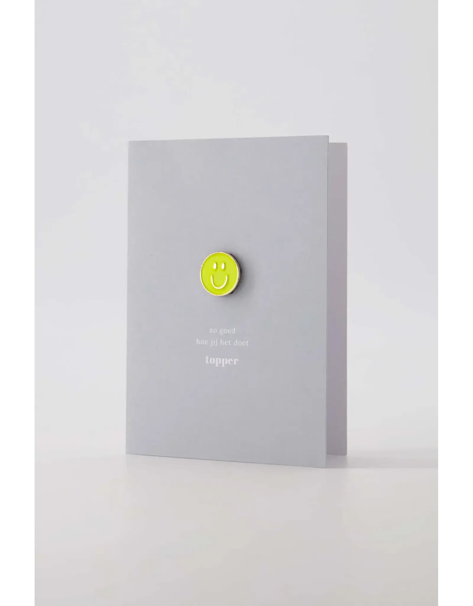 Zusss Wenskaart - Magneet, Smiley Topper - Dubbele kaart + Envelop