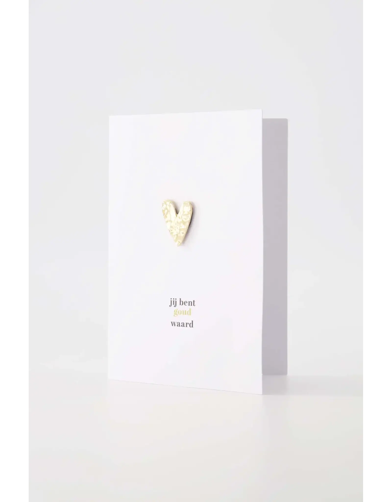 Zusss Wenskaart - Magneet, Jij bent goud waard - Dubbele kaart + Envelop