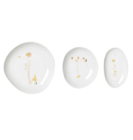 Raeder Bord Wonderland - 3st - Goud -  9 x 5,5 cm tot 11 x 11cm