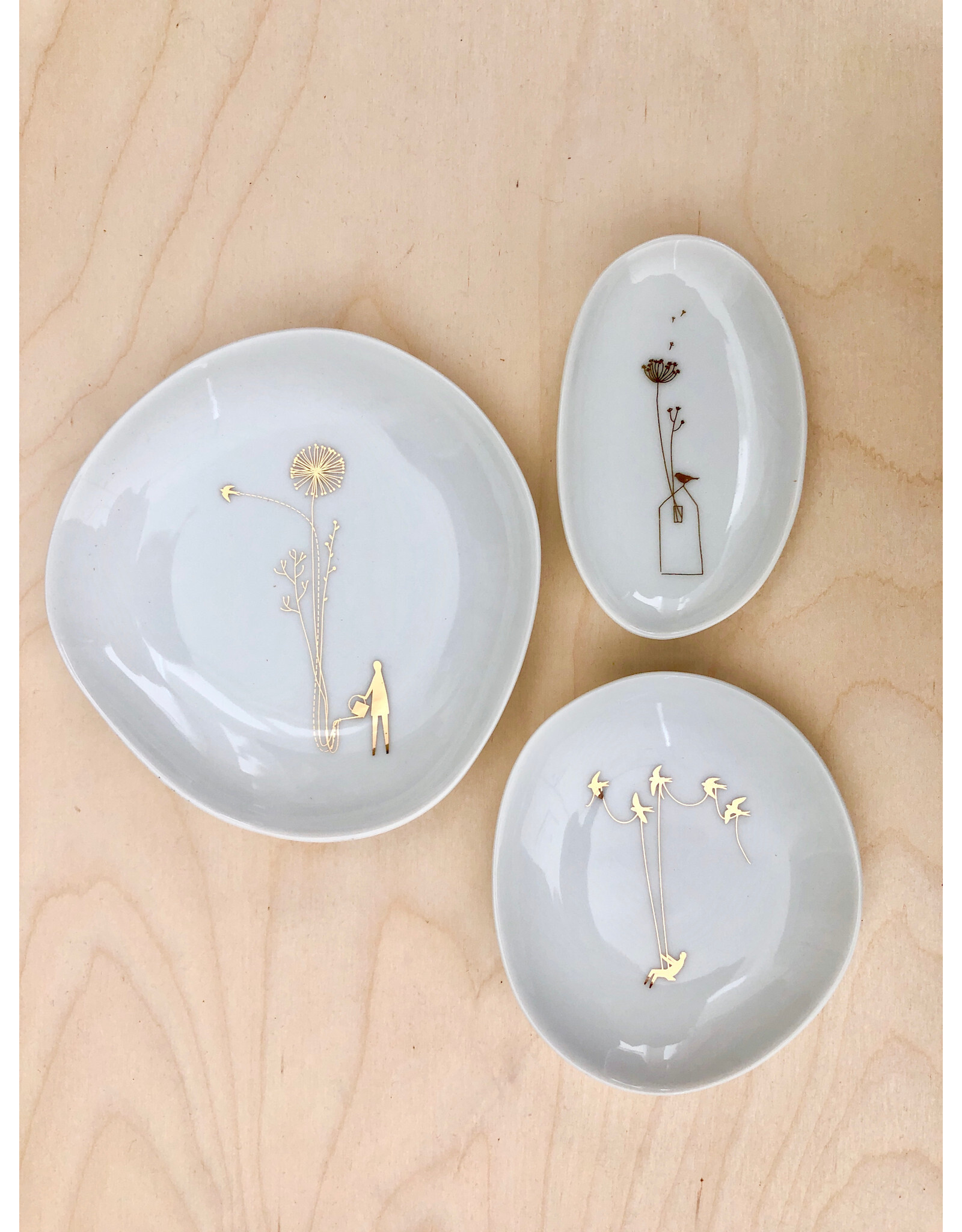 Raeder Bord Wonderland - 3st - Goud -  9 x 5,5 cm tot 11 x 11cm